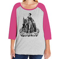 Anne Boleyn Curvy Plus Size Raglan Baseball T-shirt