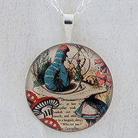 Alice and The Caterpillar Sterling Pendant