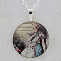 Alice Looking Sterling Pendant
