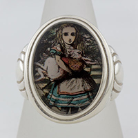Alice Holding The White Rabbit