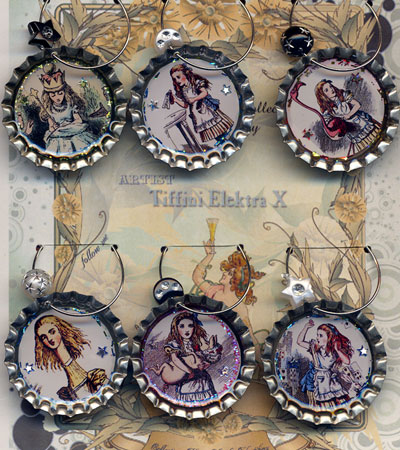 Alice in Wonderland Tenniel Drink Charms