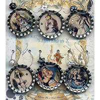 Alice in Wonderland Tenniel Drink Charms