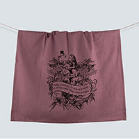 Alice Flamingo Birds of a Feather Wonderland Flour Sack Towel