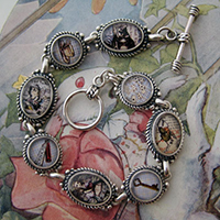 Alice in Wonderland Collage Bracelet