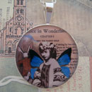 Alice Liddell Butterfly Sterling Pendant