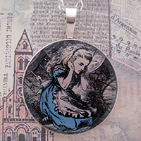 Alice Covering Her Ears Sterling Pendant