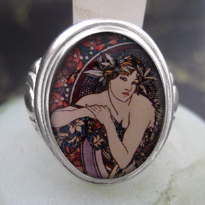 Alphonse Mucha Femme aux Coquelicots
