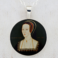 Anne Boleyn Portrait Sterling Pendant