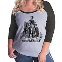 Anne Boleyn Curvy Plus Size Raglan Baseball T-shirt