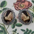 A Custom Pair of Sterling Silver or Bronze Oval Post Earrings