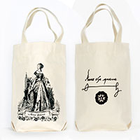 Anne Boleyn Organic Cotton Liquor and Wine Bottle Tote Bag