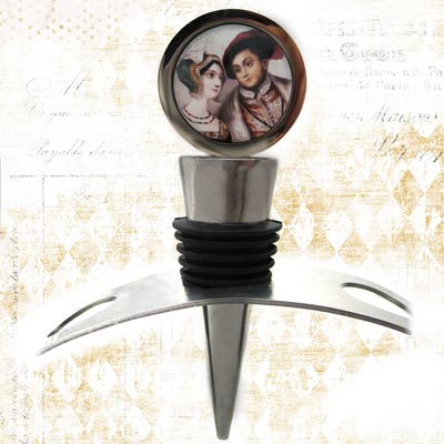 King Henry VIII & Anne Boleyn Wine Stopper