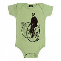Gentleman Owl on a Bicycle organic one piece