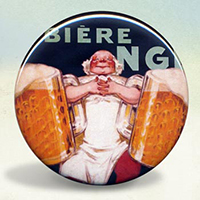 Biere Gangloff Beer and Pretzel Illustration Poster