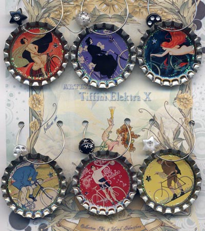 Bicycle Vintage Ads Drink Charms