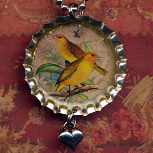 Yellow Finch Birds on a Branch