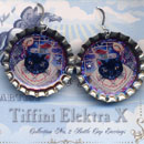 Black Kitty Cat Macabre Earrings