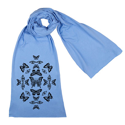 Butterfly Effect Screen printed Cotton Scarf
