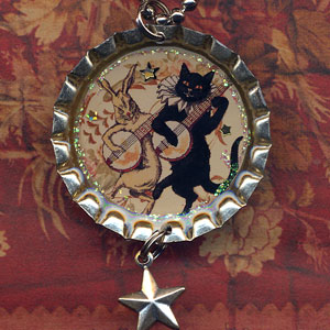 Cat and Rabbit Banjo Players