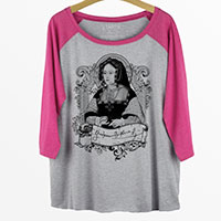 Catherine of Aragon Curvy Plus Size Raglan Baseball T-shirt