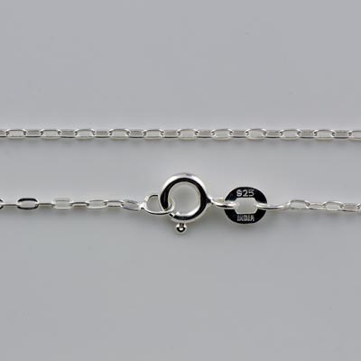 {No. 7} Sterling chain 1.4mm flat oval 