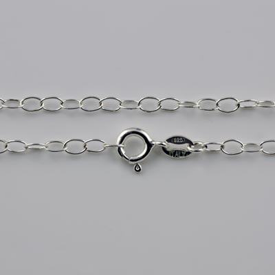{No. 2} Sterling chain 2.7mm flat oval