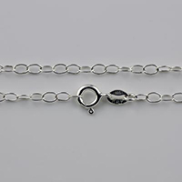 {No. 2} Sterling chain 2.7mm flat oval
