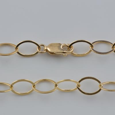 {No. 6} Gold Filled 6.1mm flat oval