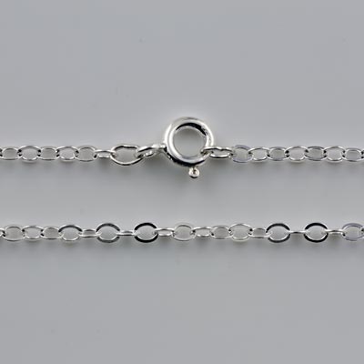 {No.1} Sterling chain 2.3mm flat oval