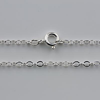 {No.1} Sterling chain 2.3mm flat oval