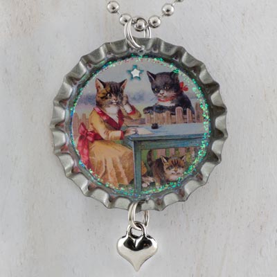 Sweet Dressed Kitty Cats Chatting
