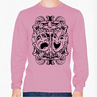 Comedy Tragedy Theatre Masks Men's or Unisex Organic Long Sleeve T-shirt