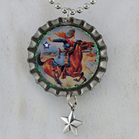 Cowgirl on Galloping Horse