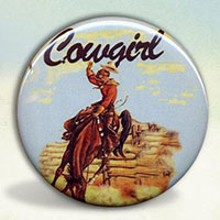 Cowgirl Riding Bronco