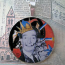Salvador Dali and His Ocelot Sterling Pendant