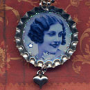 Hand Colored Flapper in Blue
