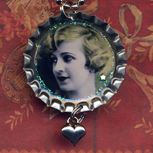 Hand Colored Flapper in Golden
