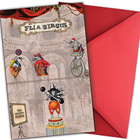 Flea Circus Greeting Card Large