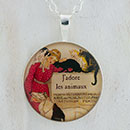 Vintage French Veterinarian Sterling Pendant