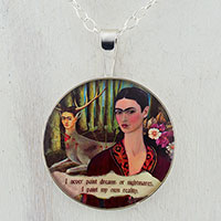 Frida Kahlo and The Deer Sterling Pendant