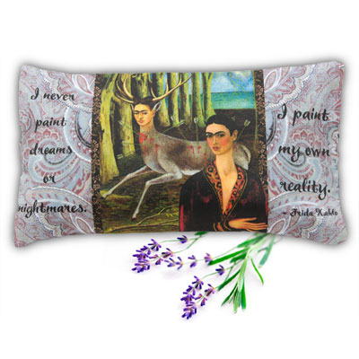Frida Kahlo Eye Pillow with Slipcover
