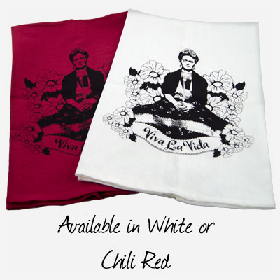 Frida Kahlo Viva La Vida Flour Sack Towel