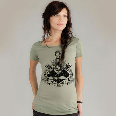 Frida Viva La Vida Organic Scoop Neck T-Shirt
