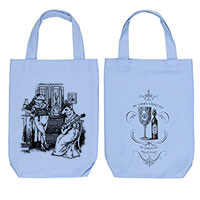 Frog and Mouse Anthropomorphic Organic Cotton Liquor and Wine Bottle Tote Bag