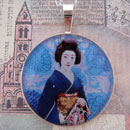 Geisha Blue Sterling Pendant