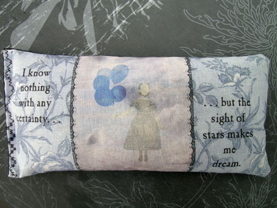 Ghost Girl Wandering Among the Clouds Eye Pillow