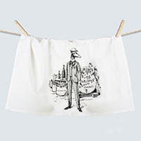 Giraffe Dressed Anthropomorphic Party Animal Flour Sack Towel