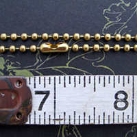 {No. 9} Yellow Gold Brass 2.4mm Ball Chain