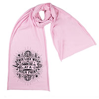 Good Fortune and Luck Screen printed Cotton Scarf
