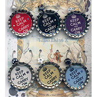 Keep Calm Carry On Propaganda Poster Drink Charms